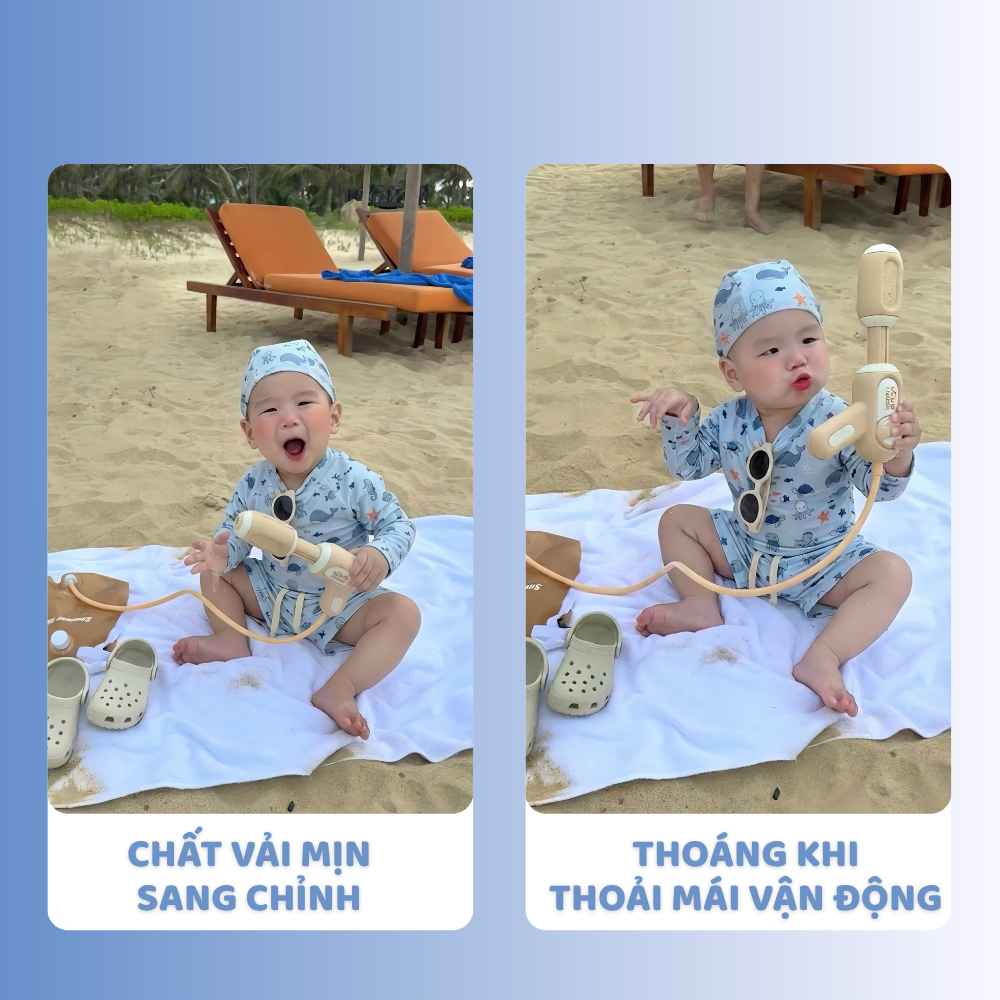 [À ƠI SHOP] A18- bộ đồ bơi xanh hải sản- a207.5