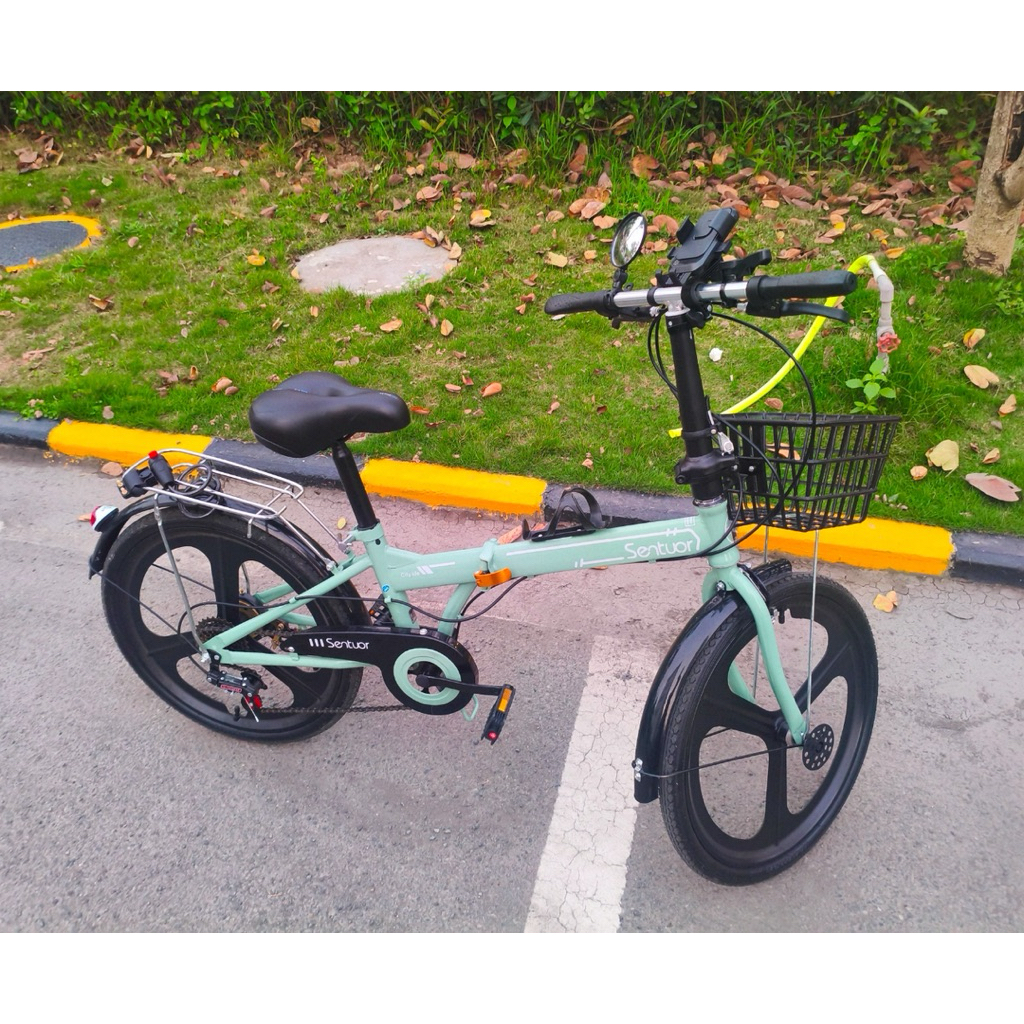XE ĐẠP GẤP NAM NỮ  SENTUOR BÁNH 20inh MÂM ĐÚC