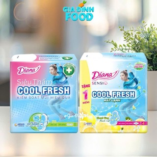 Băng vệ sinh Diana SS Cool Fresh Hương Chanh Vàng Siêu Mỏng Cánh 8+1 miếng/gói