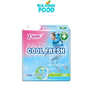 Băng vệ sinh Diana SS Cool Fresh Hương Chanh Vàng Siêu Mỏng Cánh 8+1 miếng/gói