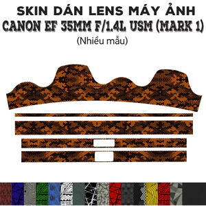 Skin dán Lens Canon EF 35mm f1.4L USM (Mark 1) (Nhiều mẫu) | Decal Film 3M dán bảo vệ ống kính máy ảnh 35 mm