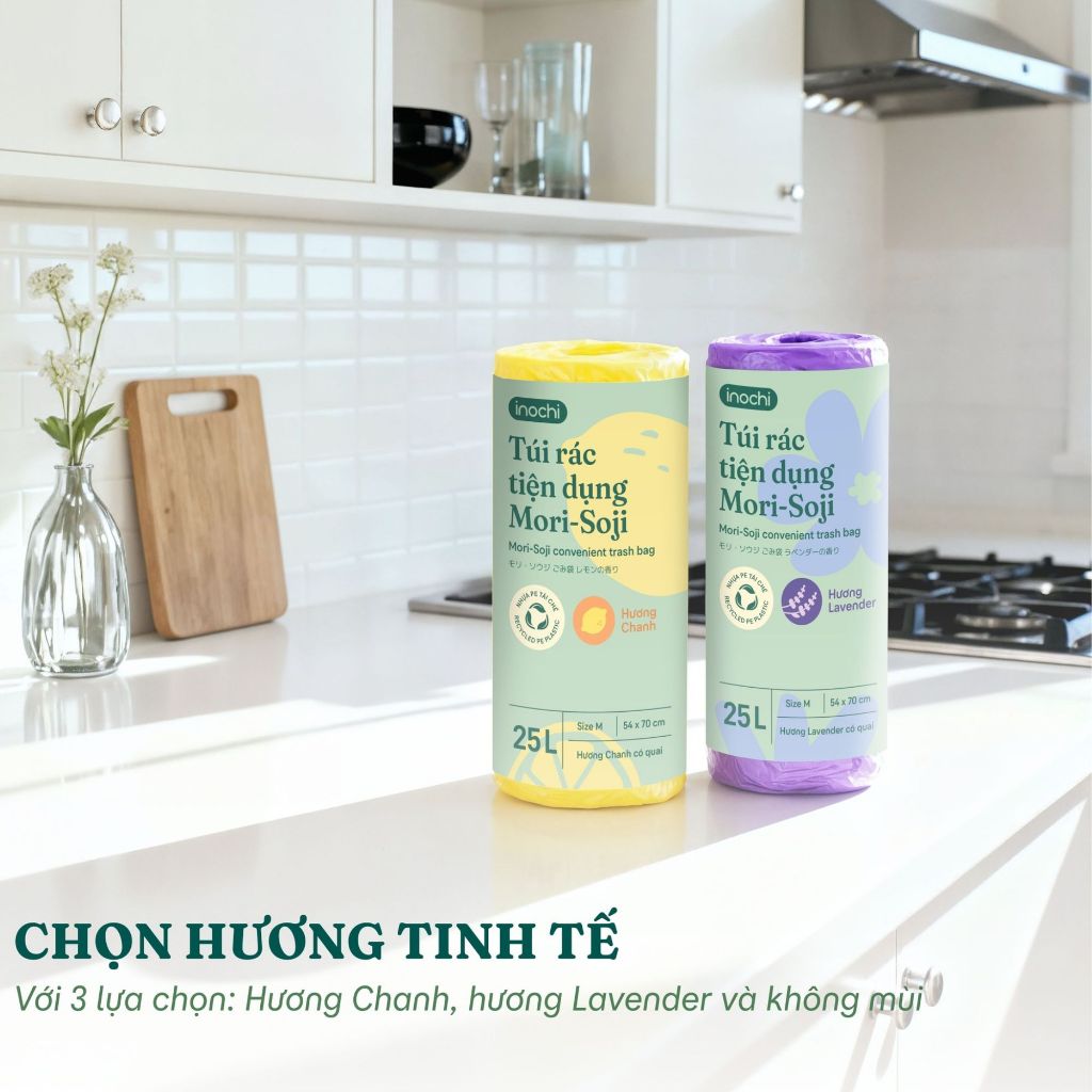 Túi Rác Inochi Hương Mori – Nhỏ Gọn Nhưng “Khử Mùi Cực Đỉnh”, Chống Thấm, Siêu Bền