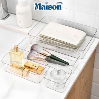 Hộp Đựng Đồ Trong Suốt MAISON, Khay Lưu Trữ Đa Năng, Đựng Văn Phòng Phẩm, Gọn Gàng Tiện Lợi