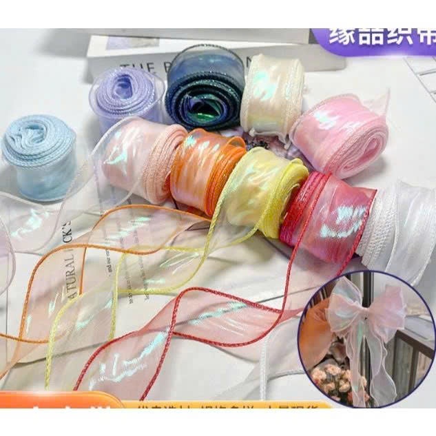 Duy băng voan sóng GALAXY màu đẹp cực lạ mắt, kích thước 4cmx9Y
