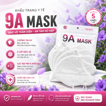 Combo 50 Chiếc Khẩu Trang 9A Thịnh Phát,Khẩu Trang Chống Tia UV, 4 Lớp Kháng Khuẩn