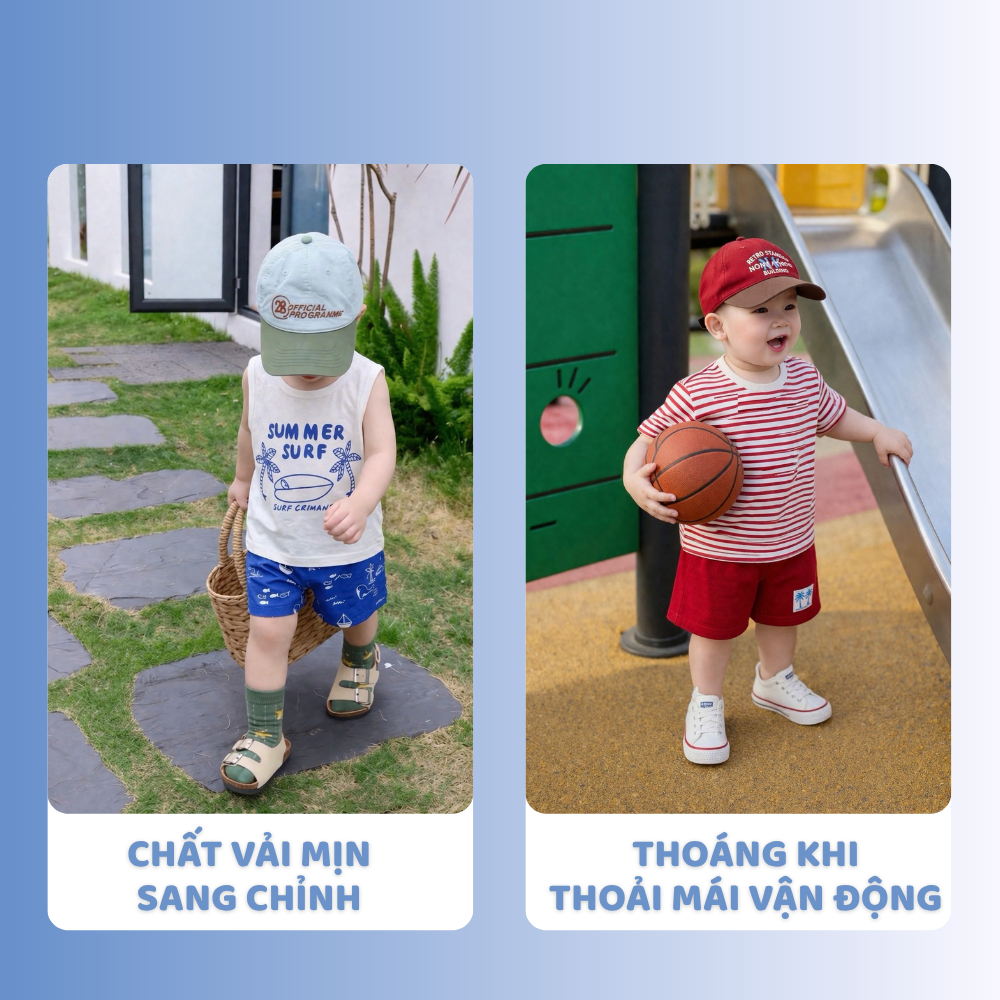 [À ƠI SHOP] A23- combo 4 áo 2 quần sọc đỏ - a100.357