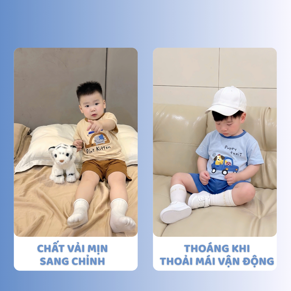 [À ƠI SHOP] A16- set 3 bộ cộc cá sấu đi ô tô meet love - a100.356