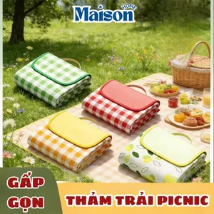 Thảm Picnic Gấp Gọn Vải Oxford MAISON Chống Nước, Thảm Dã Ngoại Đi Du Lịch, Đi Phượt Tiện Lợi
