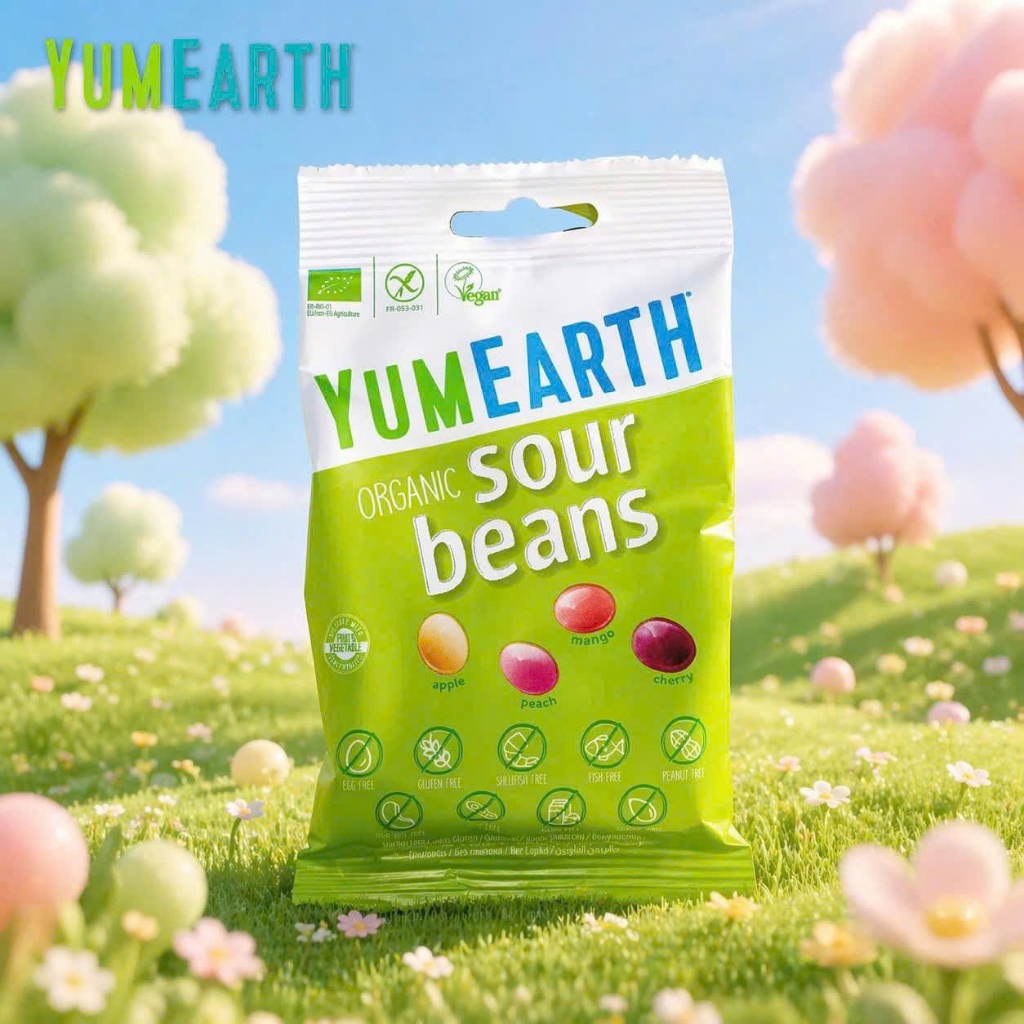Kẹo Hữu Cơ Trái Cây Yumearth  [Lollipops-Hạt đậu- Trái Cây]