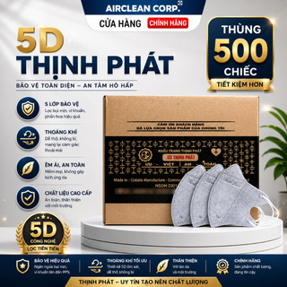 520 chiếc khẩu trang y tế 5D Thịnh Phát 3 lớp kháng khuẩn kháng giọt bắn chống tia UV
