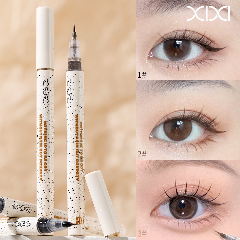 XIXI D677 Bút Kẻ Mắt Nước Ngòi Siêu Mảnh 0.01mm, Chống Nước Lâu Trôi, Không Lem, Lên Màu Đậm, Eyeliner Sắc Nét