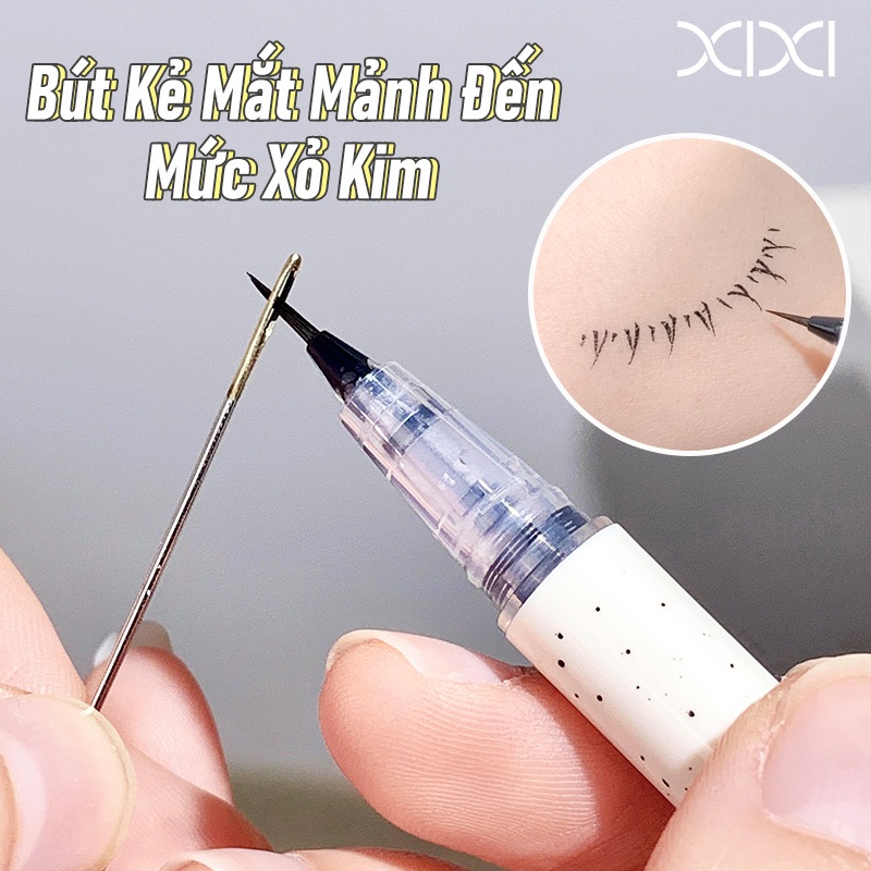 XIXI D677 Bút Kẻ Mắt Nước Ngòi Siêu Mảnh 0.01mm, Chống Nước Lâu Trôi, Không Lem, Lên Màu Đậm, Eyeliner Sắc Nét