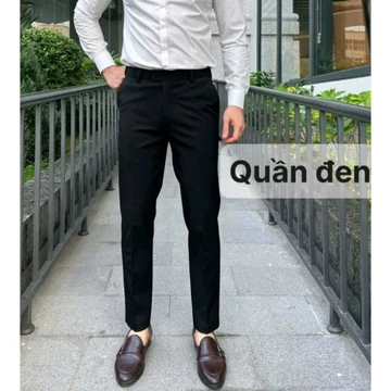 (Sale 40%) Quần tây nam kiểu dáng Hàn Quốc, quần tây nam công sở, quần âu nam vải tây Tuyết mưa co giãn nhẹ, không nhăn
