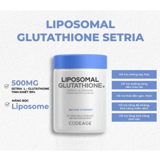 [LIVE] Viên Uống Bảo Vệ Sức Khỏe Codeage Liposomal Glutathione, hộp nhập khẩu 60 viên