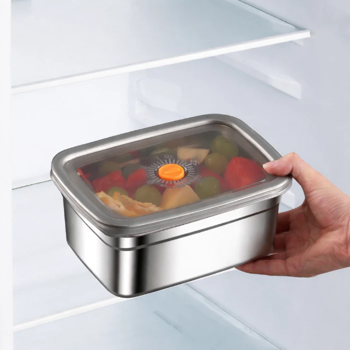 Hộp Đựng Thực Phẩm Inox Có Nắp Đậy 1500ml