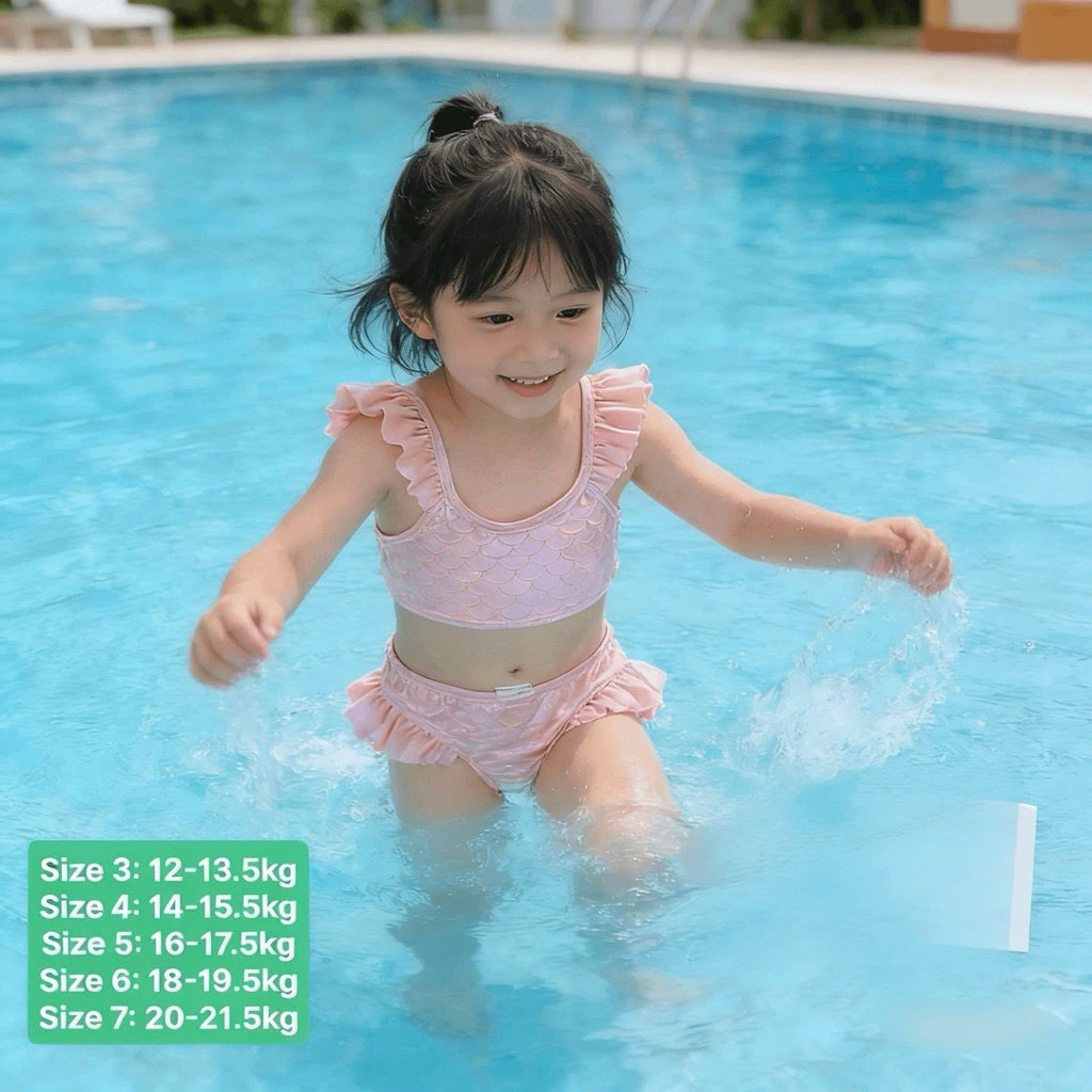 Đồ bơi bé gái 21-24kg 6-7-8 tuổi xuất dư xịn nhiều họa tiết chống nắng UPF40-50+ cao cấp