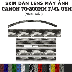 Skin dán Lens Canon 70-200mm f4L USM (Nhiều mẫu) | Decal Film 3M dán bảo vệ ống kính máy ảnh 70-200 mm