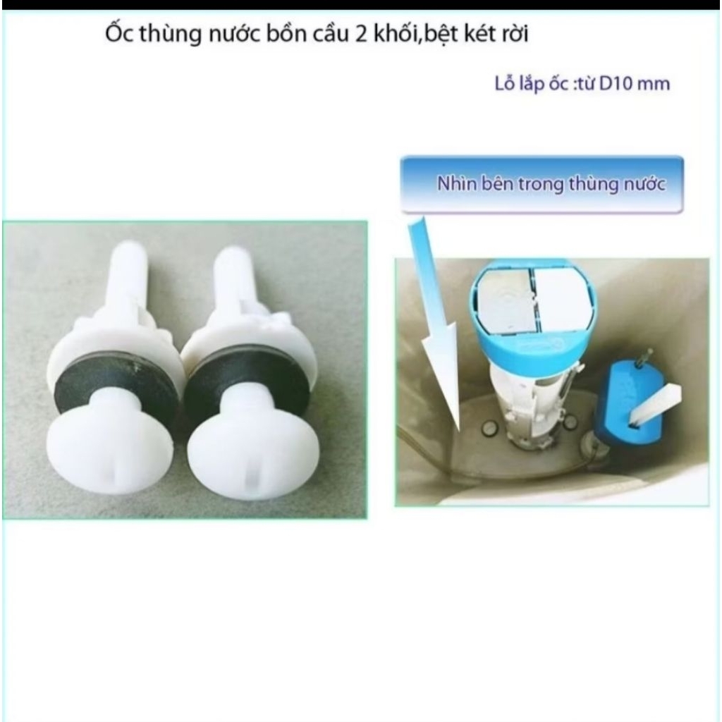 ( ỐC KÉT NƯỚC) BỘ 2 Ốc Kết Nối Thân Bồn Cầu Và Két Nước