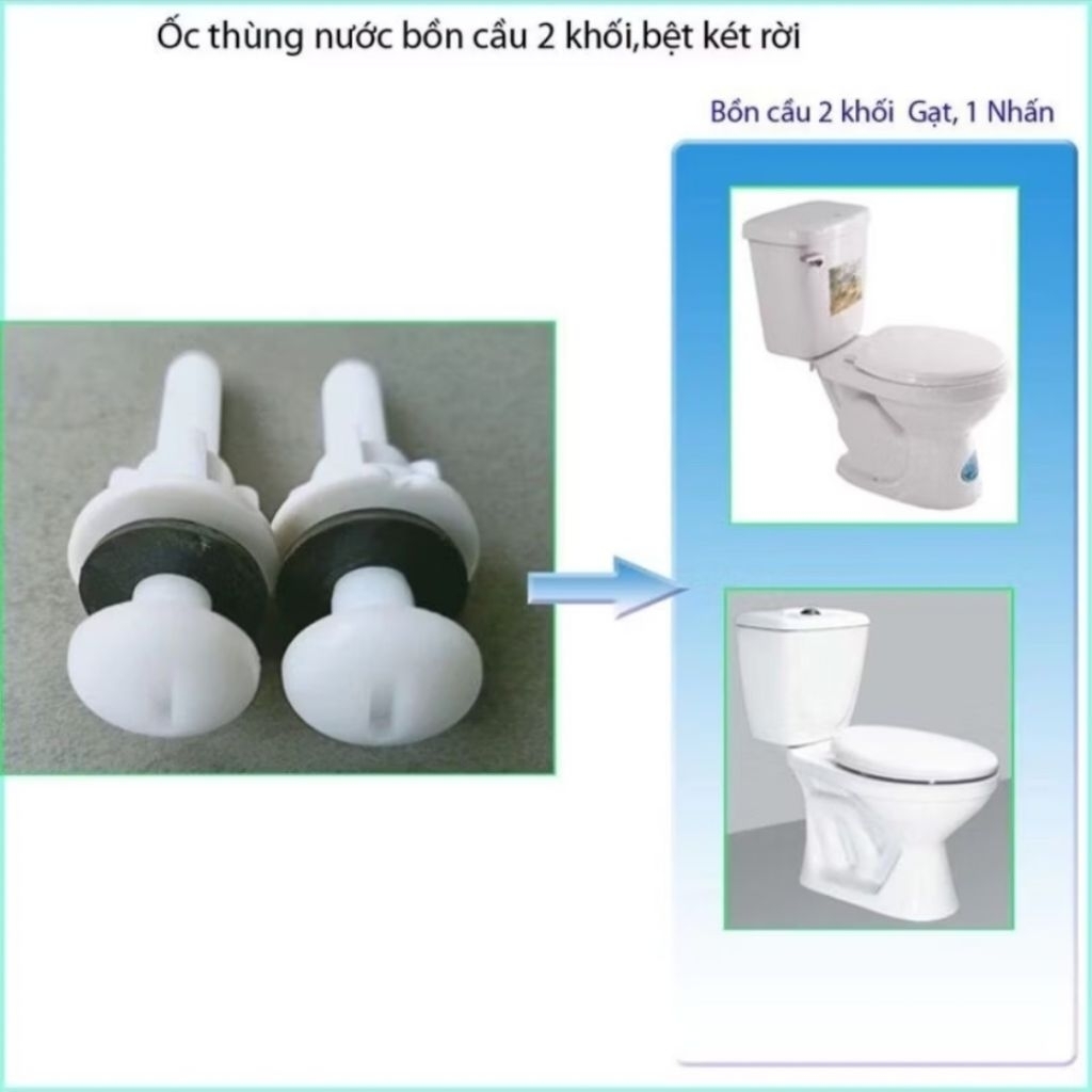 ( ỐC KÉT NƯỚC) BỘ 2 Ốc Kết Nối Thân Bồn Cầu Và Két Nước