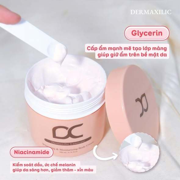 [Deal chất] Kem Body Dưỡng Thể Trắng Cao Cấp Dermaxilic Chính Hãng 200g Tặng -ThyLeeCosmetics
