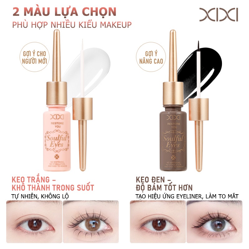 Xixi Lông Mi Giả Keo Trong – Khô Nhanh, Lâu Dài, Chắc, Tự Nhiên, Siêu Dính, Không Kích Ứng GJ125
