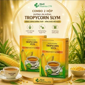 Đường ăn kiêng 2 hộp tropicorn slym năng lượng đường thấp [ hộp 50 gói ]