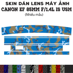 Skin dán Lens Canon EF 85mm f1.4L IS USM (Nhiều mẫu) | Decal Film 3M dán bảo vệ ống kính máy ảnh 85 mm