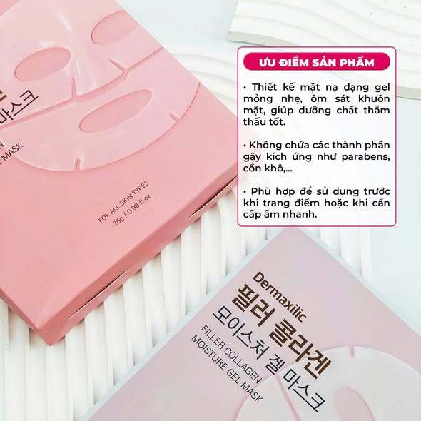 Mặt nạ thạch cấp ẩm và làm đầy collagen Dermaxilic Filler Collagen Moisture Gel Mask -ThyLee