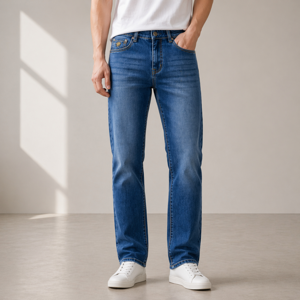 XANH ĐẬM WAS VIP 2 - Quần Jean Nam Holusan Denim Souls Xanh Was Slimfit Co Giãn Nhẹ Form Đứng Cao Cấp