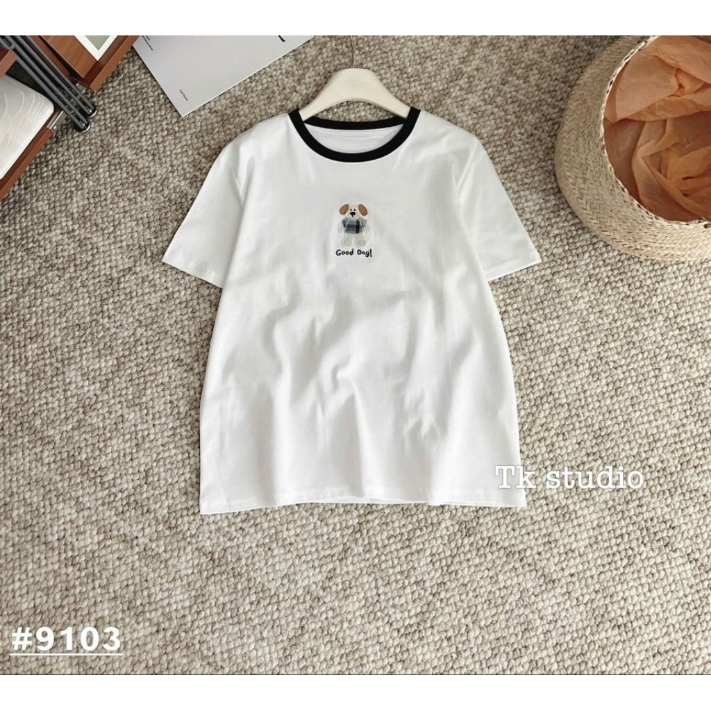 [𝑯𝒂 𝑨𝒏𝒉] Áo Cộc Phông Gấu Good Day QCL1