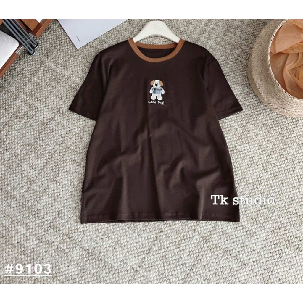 [𝑯𝒂 𝑨𝒏𝒉] Áo Cộc Phông Gấu Good Day QCL1