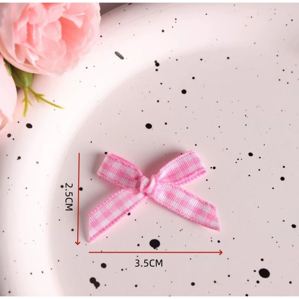 Nơ mini sọc 3.5cm làm đồ handmade diy (set 20c)