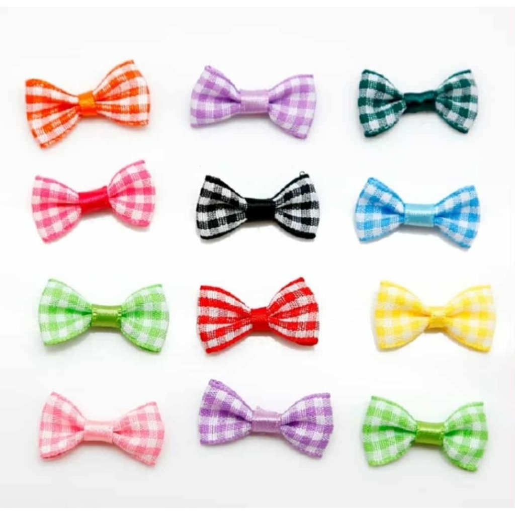 Set 10 nơ mini kích thước 3x1,5cm dùng làm đồ handmade