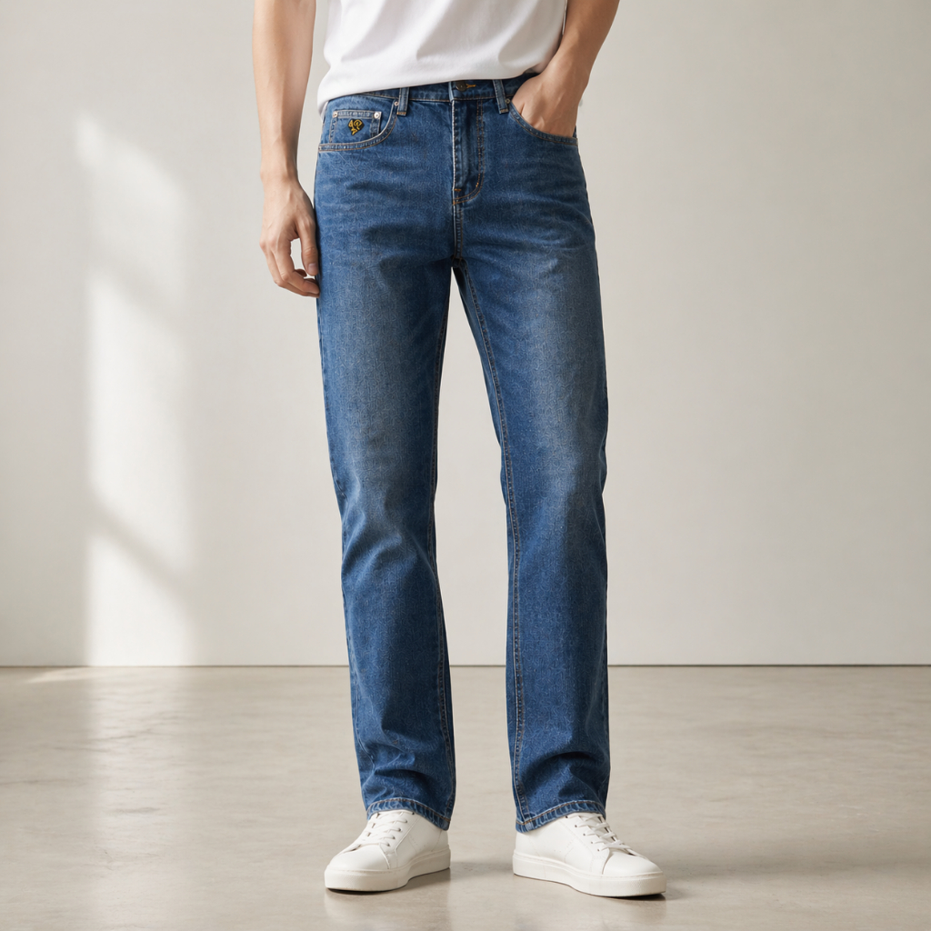 XANH RÊU VIP 1 - Quần Jean Nam Đen Trơn Slimfit Holusan Co Giãn Nhẹ Form Đứng Basic Cao Cấp