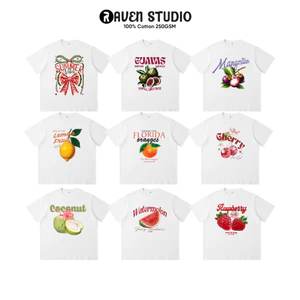 Áo Thun SUMMER VIBES: FRUIT EDITION Raven Studio 100% Cotton 250GSM