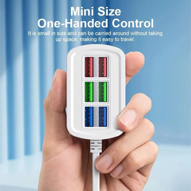 Hub Sạc USB 6 Cổng 6U Sạc Nhanh Đa Năng Chống Nóng Quá Dòng Dùng Cho Điện Thoại Máy Tính Bảng