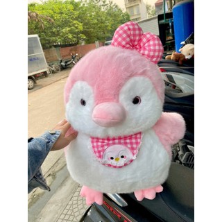 ( TẶNG QUÀ ĐÈN NGỦ CẮM )Gấu Bông Cánh Cụt Tạp Dề Hồng 45cm Hàng Cao Cấp Mềm Mịn MEILI STORE