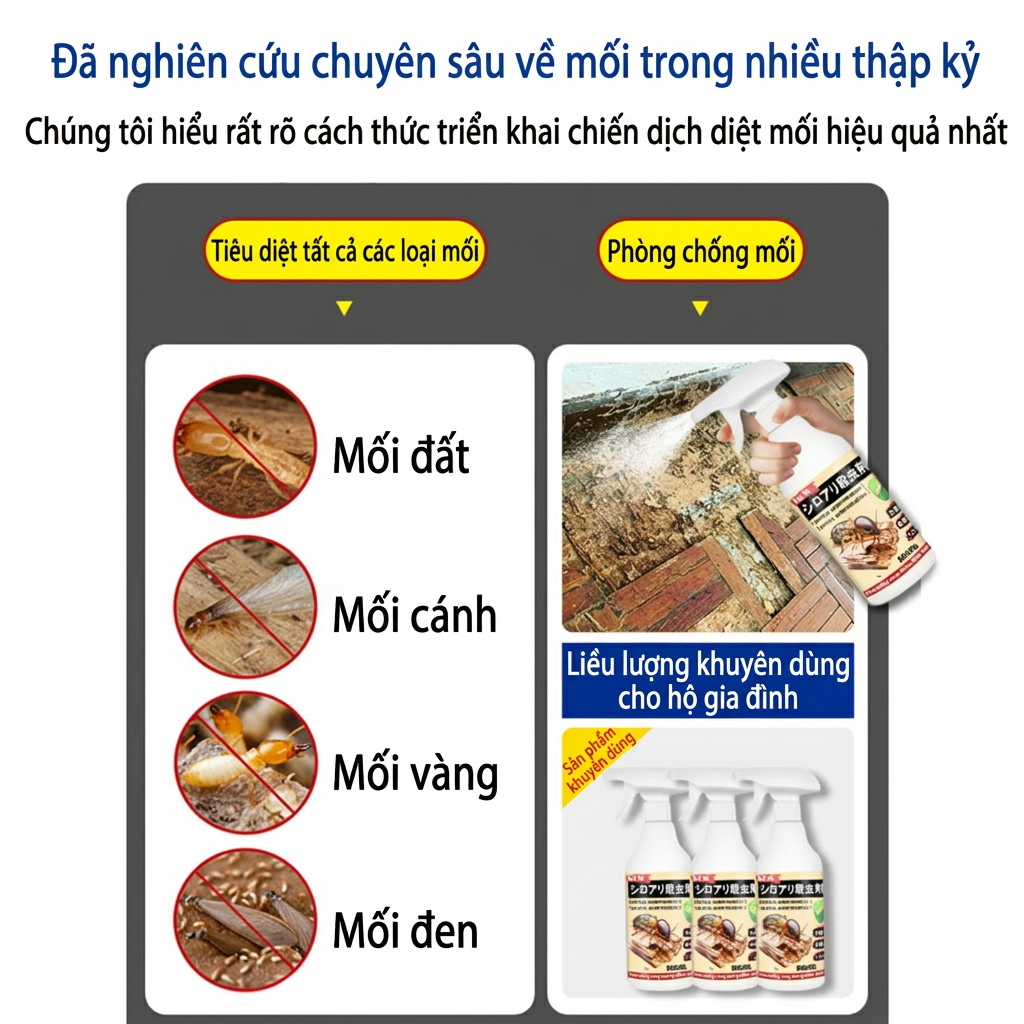 Mối bị quét sạch thuốc xịt mối-diệt mối tận gốc-thuốc diệt mối - mua 1 tặng 1
