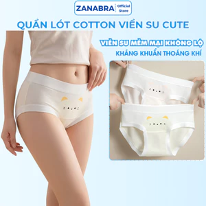 Combo 5 quần lót nữ đáy kháng khuẩn 10a thoáng khí, quần chíp nữ chất cotton viền su ZANABRA L1164