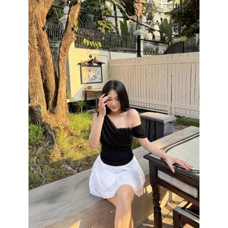 Áo Nữ PAGALL Lệch Vai Form Ôm Nữ Tính GOÛT DE JUN