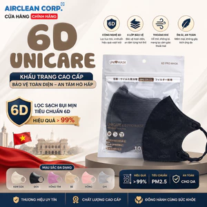 Khẩu Trang 6D UNI CARE - 1 Gói Khẩu Trang Mix Màu