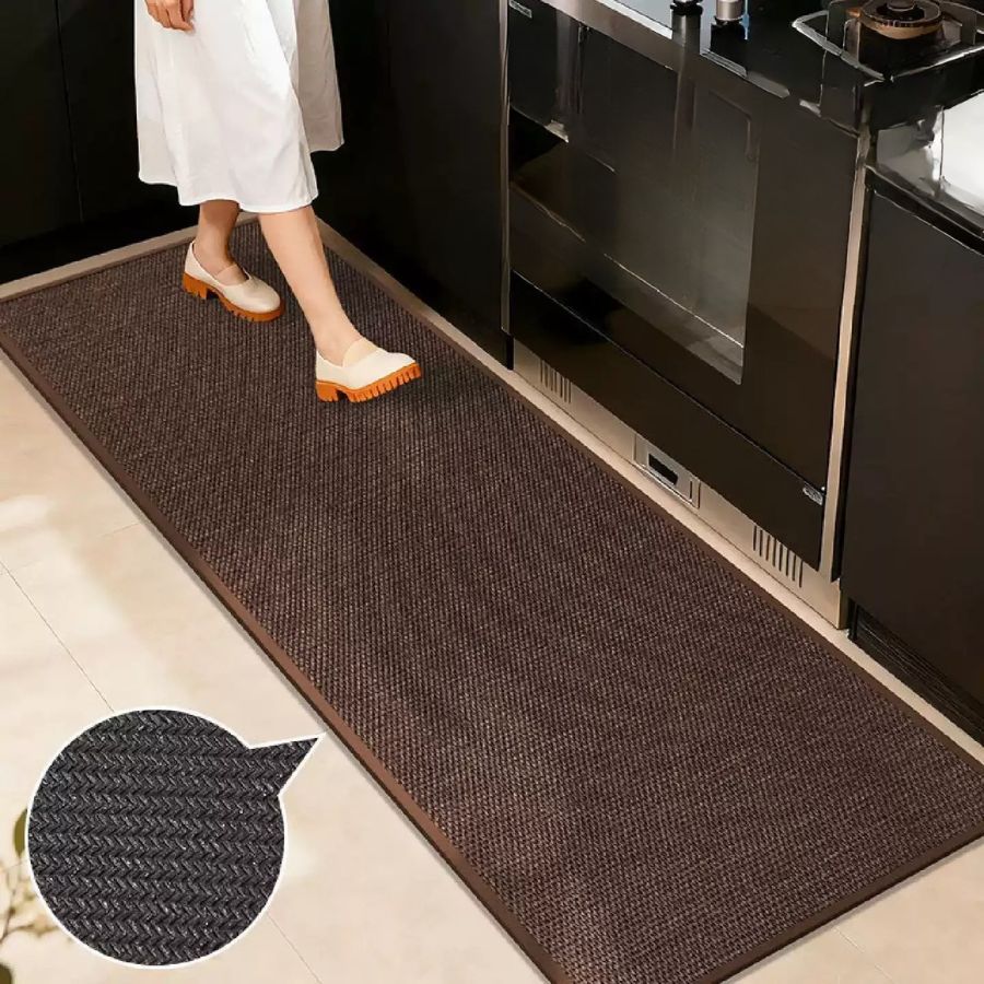 Thảm Lau Chân Nhà Bếp Nhà Tắm Phòng Ngủ Dệt Sợi Đế Cao Su Chống Trượt Mẫu Mới Cao Cấp