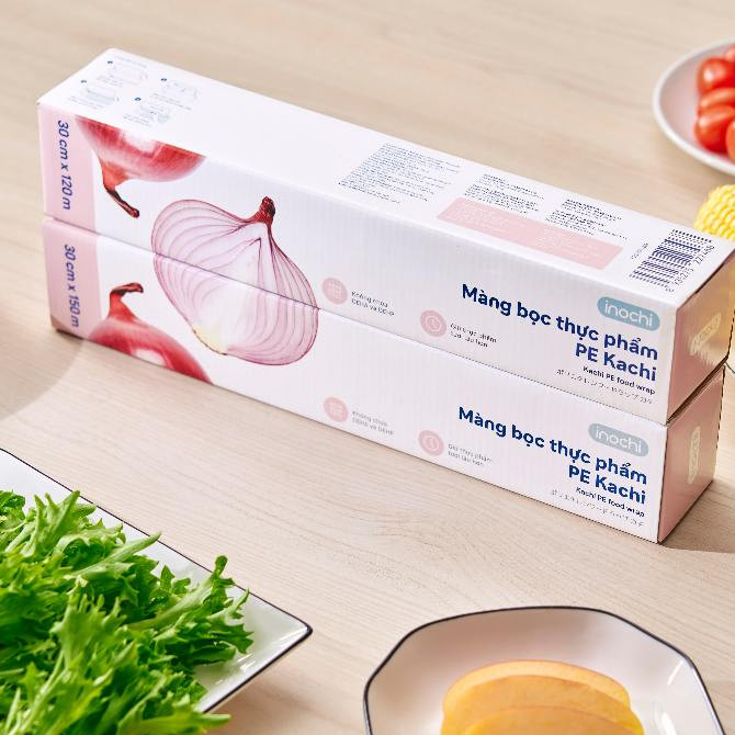 Màng Bọc Thực Phẩm INOCHI Có Dao Cắt Tiện Lợi, Dễ Dùng, Dẻo Dai, Không Rách, Bảo Quản Tốt
