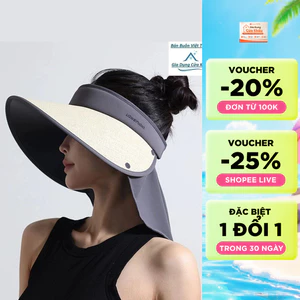 Mũ Chống Nắng Chống UV/UPF 50+(Kèm Khăn Che Cổ)