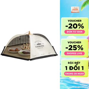 Lồng bàn gấp gọn đậy thức ăn - Lồng bàn vải đẹp tiết kiệm diện tích chất liệu vải polyester bền chắc kích thước 70cm