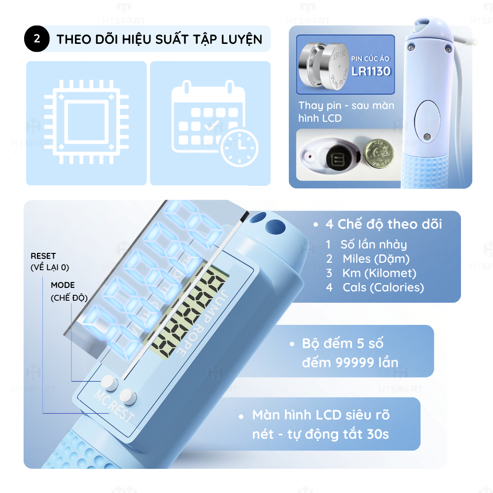 Dây Nhảy Không Dây Bóng Lớn Có Đếm, Màn Hình HD Đếm Số Có Thể Điều Chỉnh, Thể Dục Tiện Lợi Tại Nhà Không Gây Tiếng Ồn