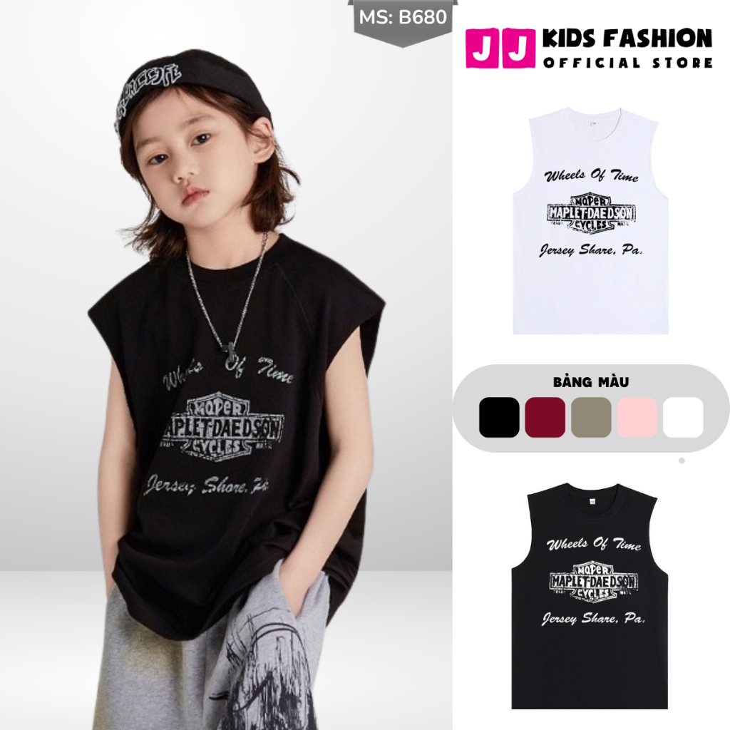 Áo Thun Ngắn Tay Mùa Hè Cho Bé Trai, Bé Gái In Hình Năng Động, Cổ Tròn B609 | JJ Kids Fashion