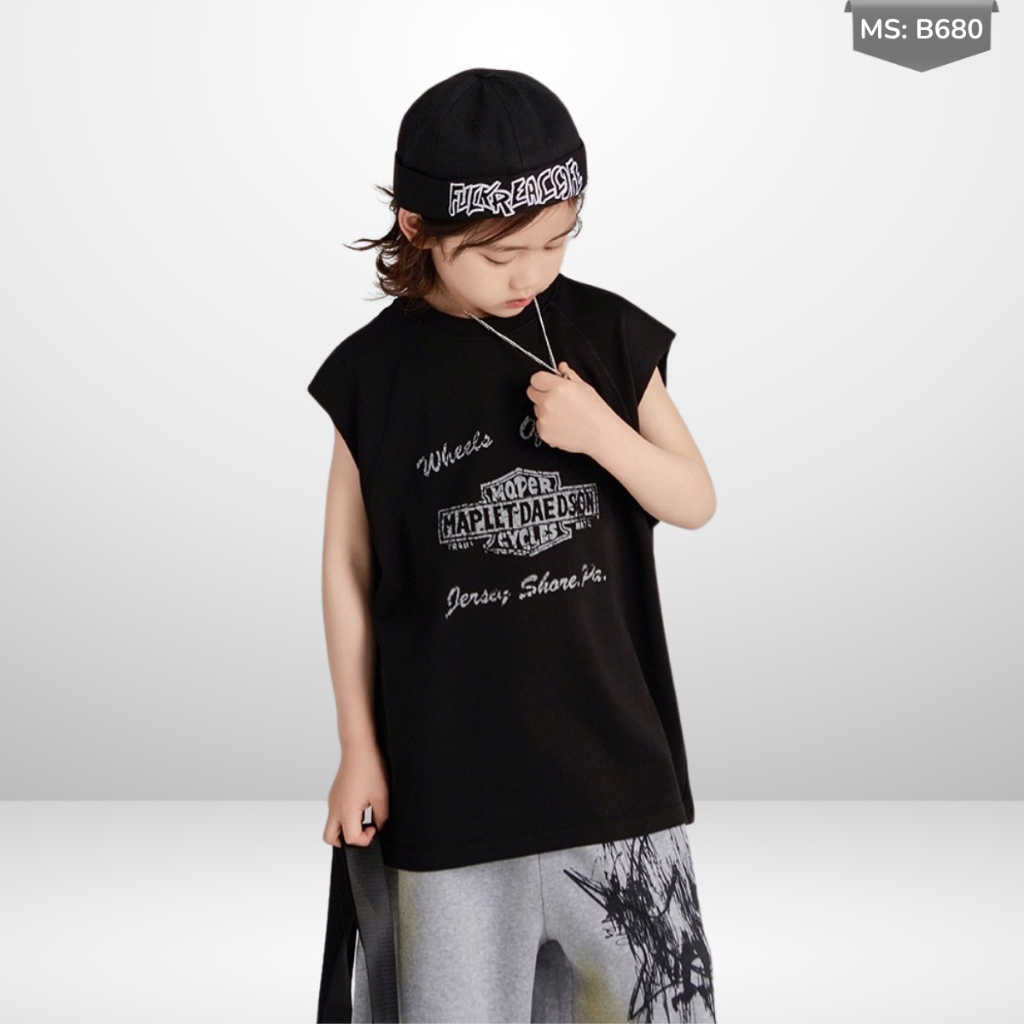 Áo Thun Ngắn Tay Mùa Hè Cho Bé Trai, Bé Gái In Hình Năng Động, Cổ Tròn B609 | JJ Kids Fashion