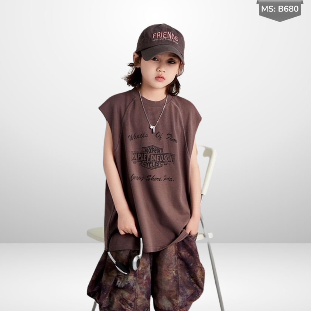 Áo Thun Ngắn Tay Mùa Hè Cho Bé Trai, Bé Gái In Hình Năng Động, Cổ Tròn B609 | JJ Kids Fashion