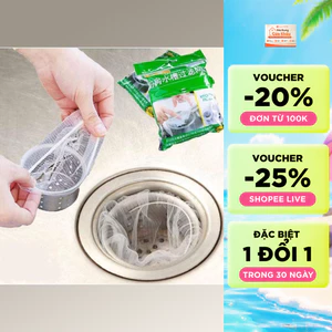 1 túi gồm 100 Túi Lưới Lọc Rác Bồn Rửa Bát,Rửa Chén Có Chun Co Giãn Chống Tắc Nghẽn Ống,Tiện Dụng Nhà Bếp